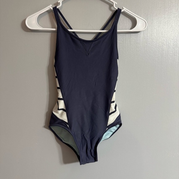 Ivivva by Lululemon Navy and White Swimwear Size 12 - Picture 1 of 8